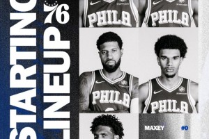 开云下载-76人VS骑士首发出炉：马克西&amp;乔治&amp;恩比德出战 骑士米切尔领衔